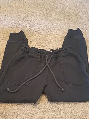 Women's Black A&F Drawstring Jogger Sweatpants